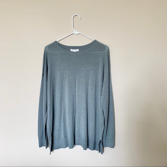 teal h&m long sleeve sweater - Picture 2 of 4
